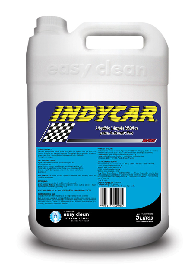 Indycar Wash limpia vidrios